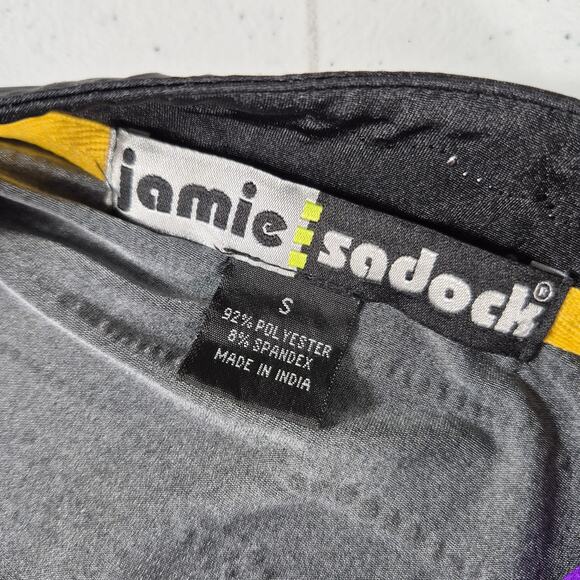 Jamie Sadock Black White Pink Abstract Activewear Shirt Top Golf Pickleball S - Picture 2 of 2